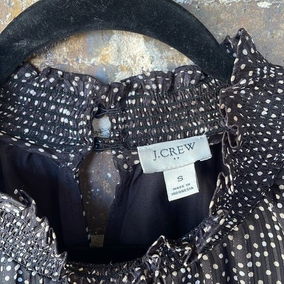 J. Crew Ruffle Tiered Sparkle Mini Dress Size Small - Picture 4 of 11